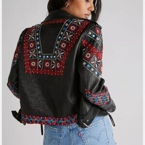 We The Free Mari Leather Moto Jacket